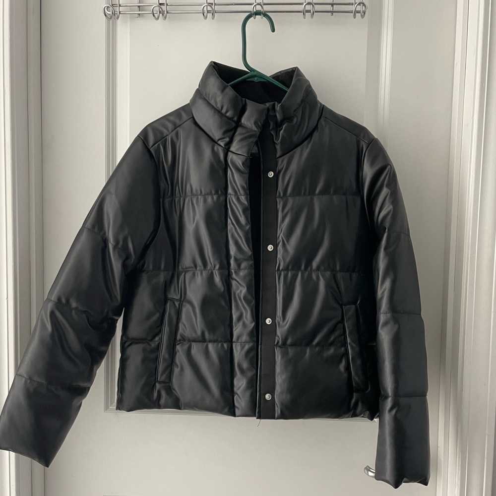 Gap pleather puffer jacket size x-small (fits like a small)